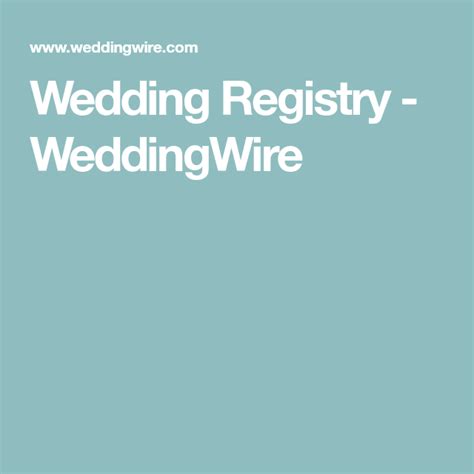 weddingwire registry